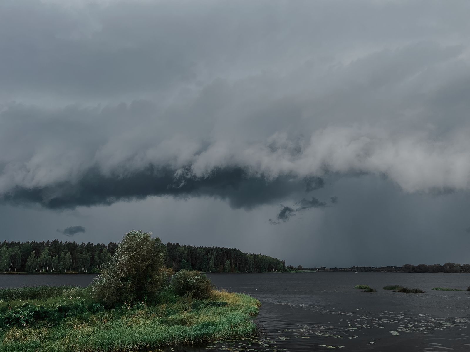 Representative before state - dramatic gray storm clouds